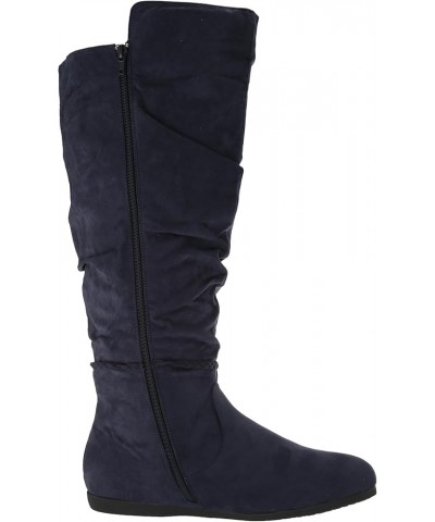 Women's Cloudwalkers Wide Fit Tall Boot Kendra Fashion Navy $33.80 Boots