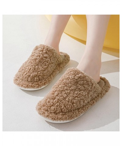 Womens Softball Sliding Pants Ladies Shoes Flat Slippers Soft Sole Winter Warm Suede Cotton Slippers Coffee➤➤2024 Shoes for W...