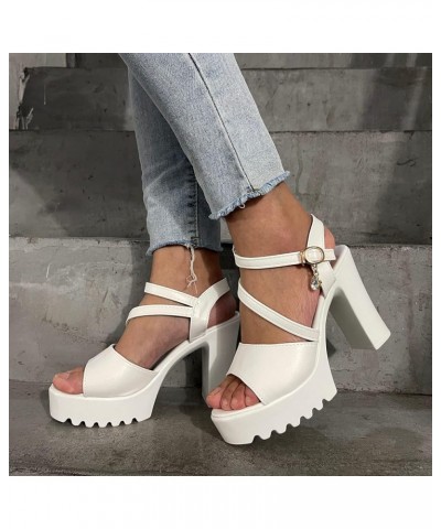 Heeled sandals For Women Dressy Orthopedic sandals For Women Ballroom Shoes Shoes Women sandals Heeled sandals For Wom White ...