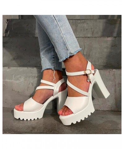 Heeled sandals For Women Dressy Orthopedic sandals For Women Ballroom Shoes Shoes Women sandals Heeled sandals For Wom White ...