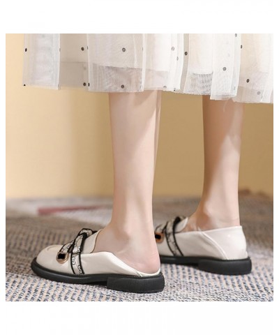 Women's with Bow Single Shoes Fashion Large Size Flat Shoes Ladies Summer Shoes Unisex for Party Club Work White $22.15 Flats