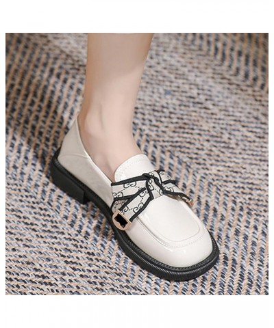 Women's with Bow Single Shoes Fashion Large Size Flat Shoes Ladies Summer Shoes Unisex for Party Club Work White $22.15 Flats