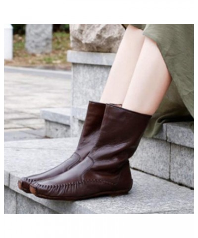 Women's Mid Boots,Pure Sheep Leather Warm Boots Outdoor Work Walking Boots,Brown B-38/UK 5/US 7 35/UK 2/US 4 Brown a $47.12 O...