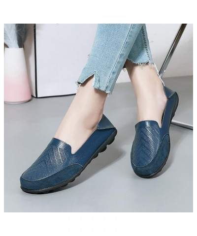 Slip on Dress Shoes, Womens Slip On Running Shoes Non Slip Walking Shoes Lightweight Gym Fashion Sneakers Z 02-blue $17.88 Fa...