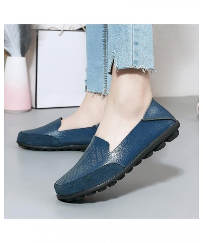 Slip on Dress Shoes, Womens Slip On Running Shoes Non Slip Walking Shoes Lightweight Gym Fashion Sneakers Z 02-blue $17.88 Fa...