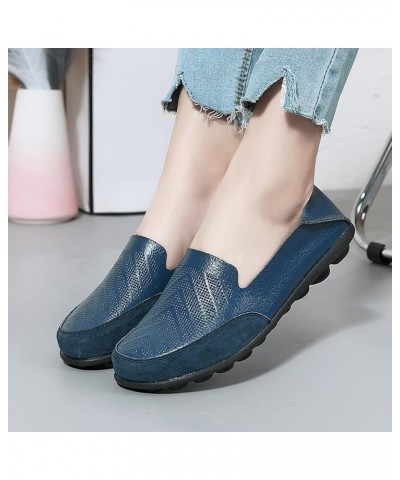 Slip on Dress Shoes, Womens Slip On Running Shoes Non Slip Walking Shoes Lightweight Gym Fashion Sneakers Z 02-blue $17.88 Fa...