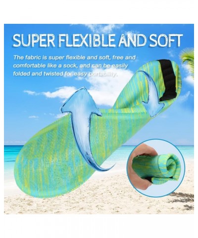 Water Shoes Barefoot Aqua Yoga Socks Quick-Dry Beach Swim Surf Shoes for Women Men Dstripe Green $8.39 Outdoor Shoes