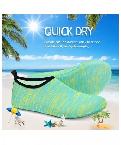 Water Shoes Barefoot Aqua Yoga Socks Quick-Dry Beach Swim Surf Shoes for Women Men Dstripe Green $8.39 Outdoor Shoes